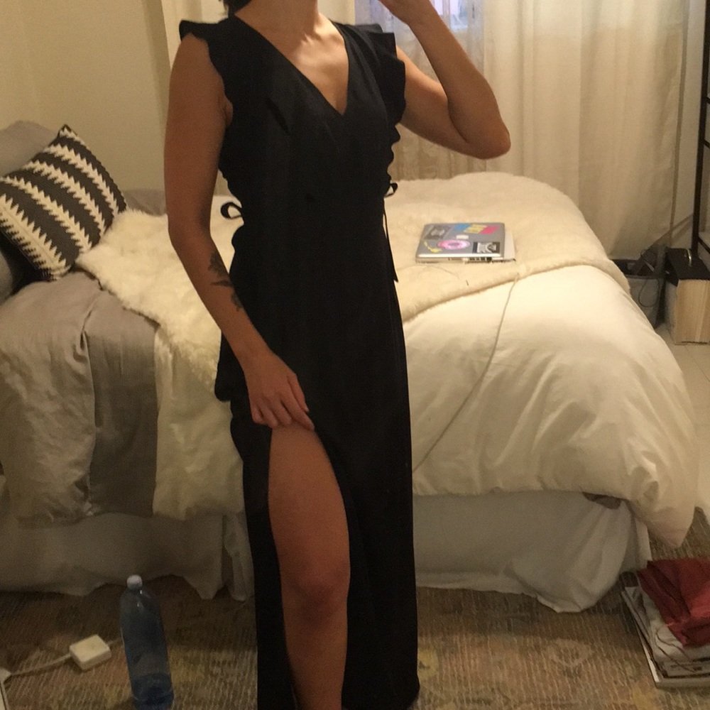 Black Maxi Dress w/ Side Slits